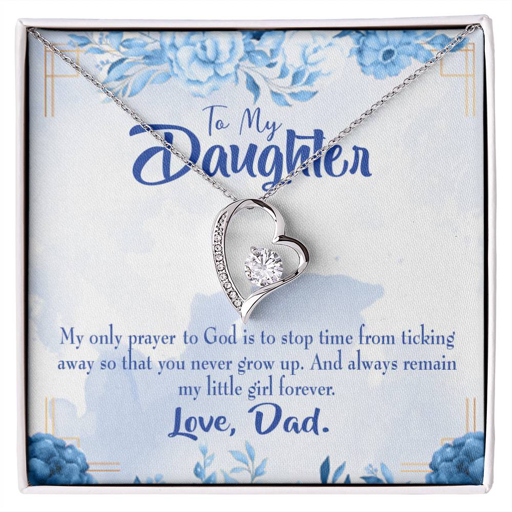 To My Daughter My Only Prayer to God From Dad Forever Necklace w Message Card-Express Your Love Gifts