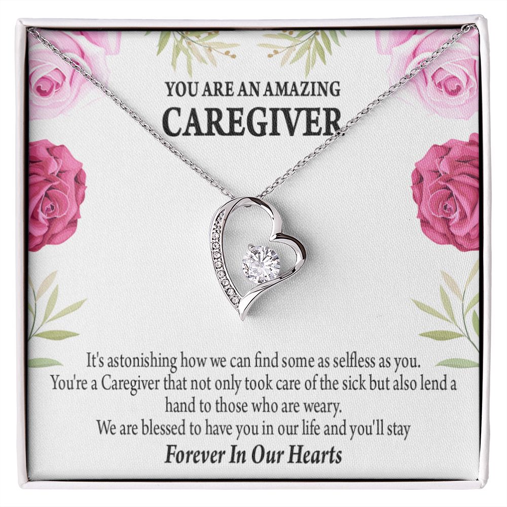 Caregiver Necklace Forever Necklace w Message Card-Express Your Love Gifts