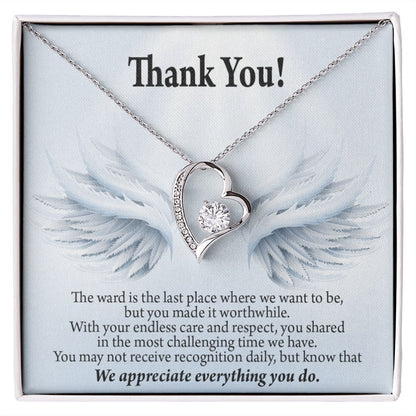 Thank You Present for Healthcare Workers Forever Necklace w Message Card-Express Your Love Gifts