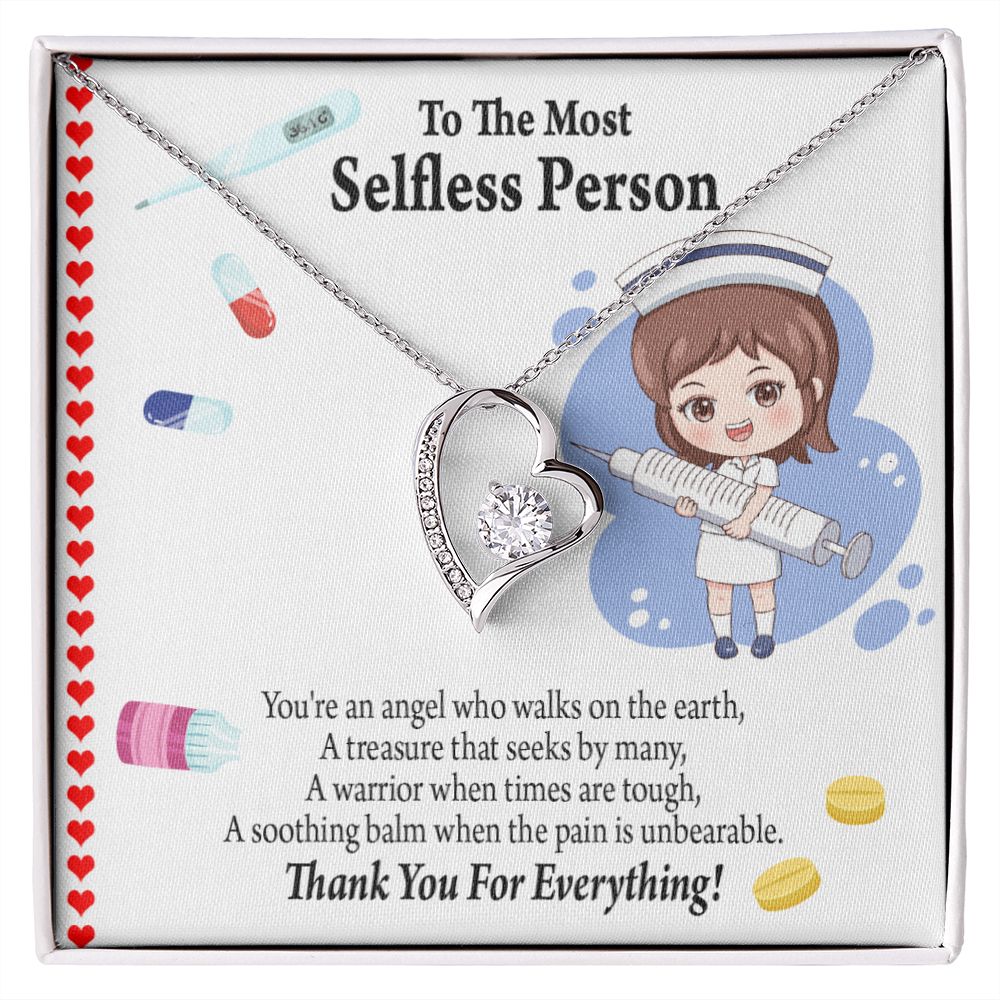 Thanks to Nurse Caregivers Forever Necklace w Message Card-Express Your Love Gifts