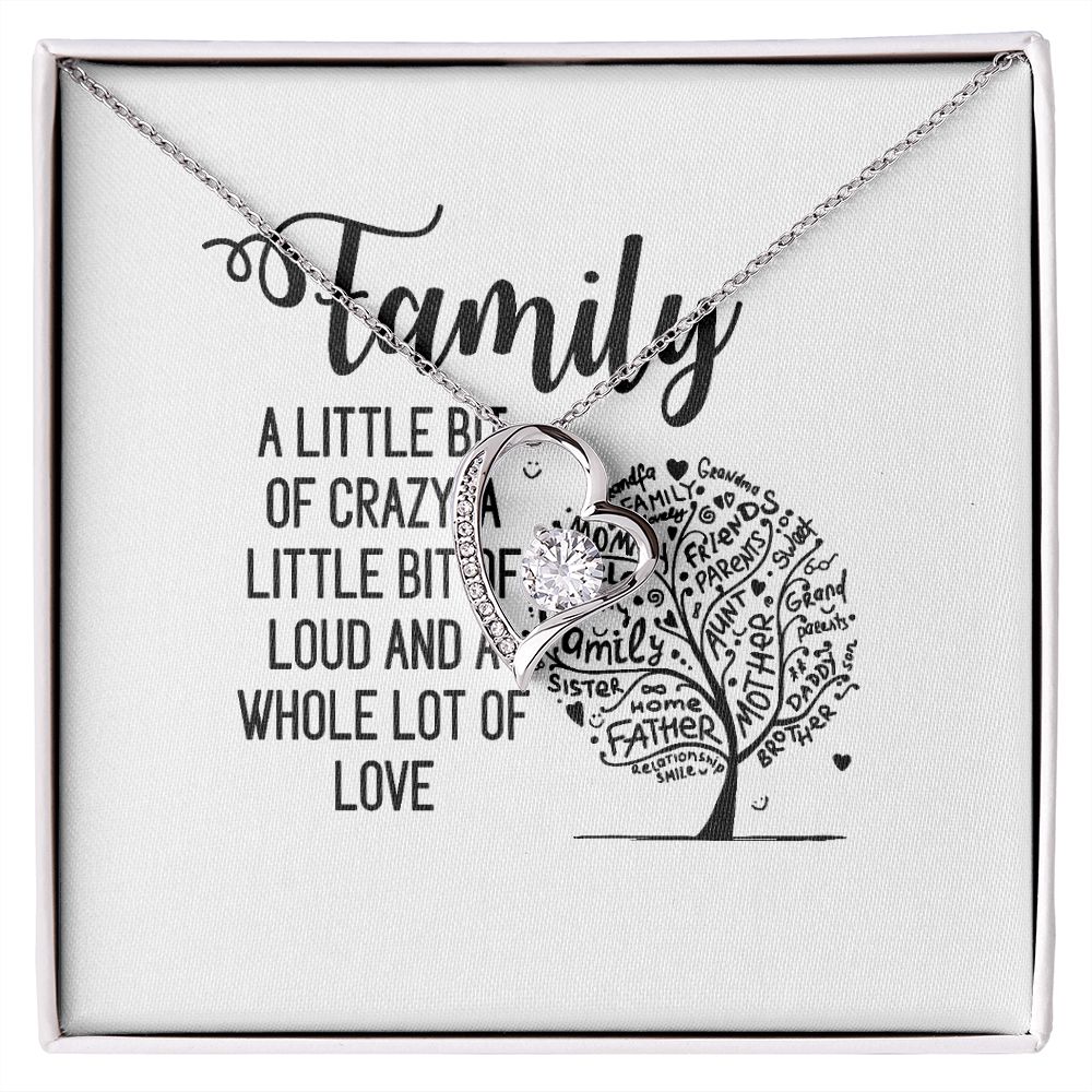 Family Forever Necklace w Message Card-Express Your Love Gifts
