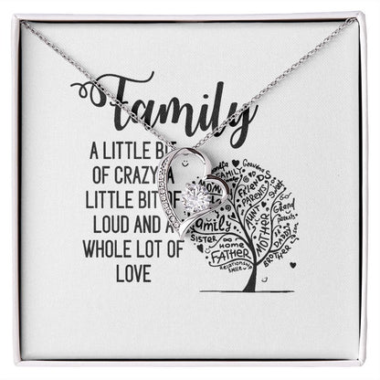 Family Forever Necklace w Message Card-Express Your Love Gifts