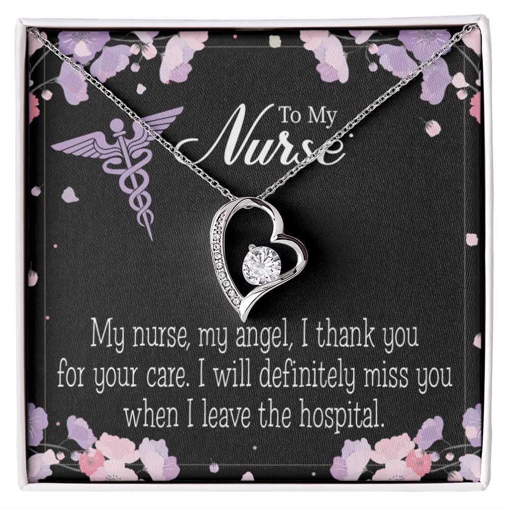 My Nurse, My Angel Forever Necklace w Message Card-Express Your Love Gifts