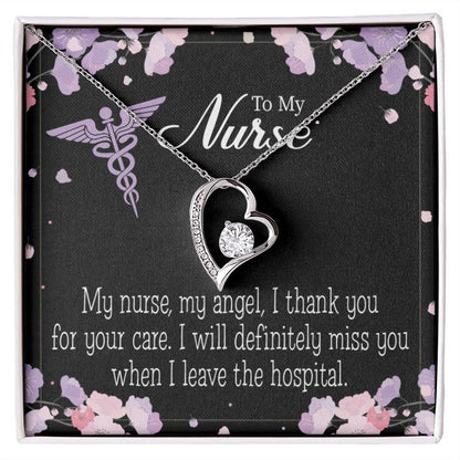 My Nurse, My Angel Forever Necklace w Message Card-Express Your Love Gifts