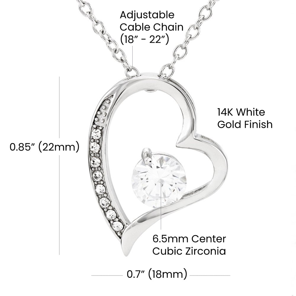 The Love Between a Grandmother and Granddaughter Forever Necklace w Message Card-Express Your Love Gifts