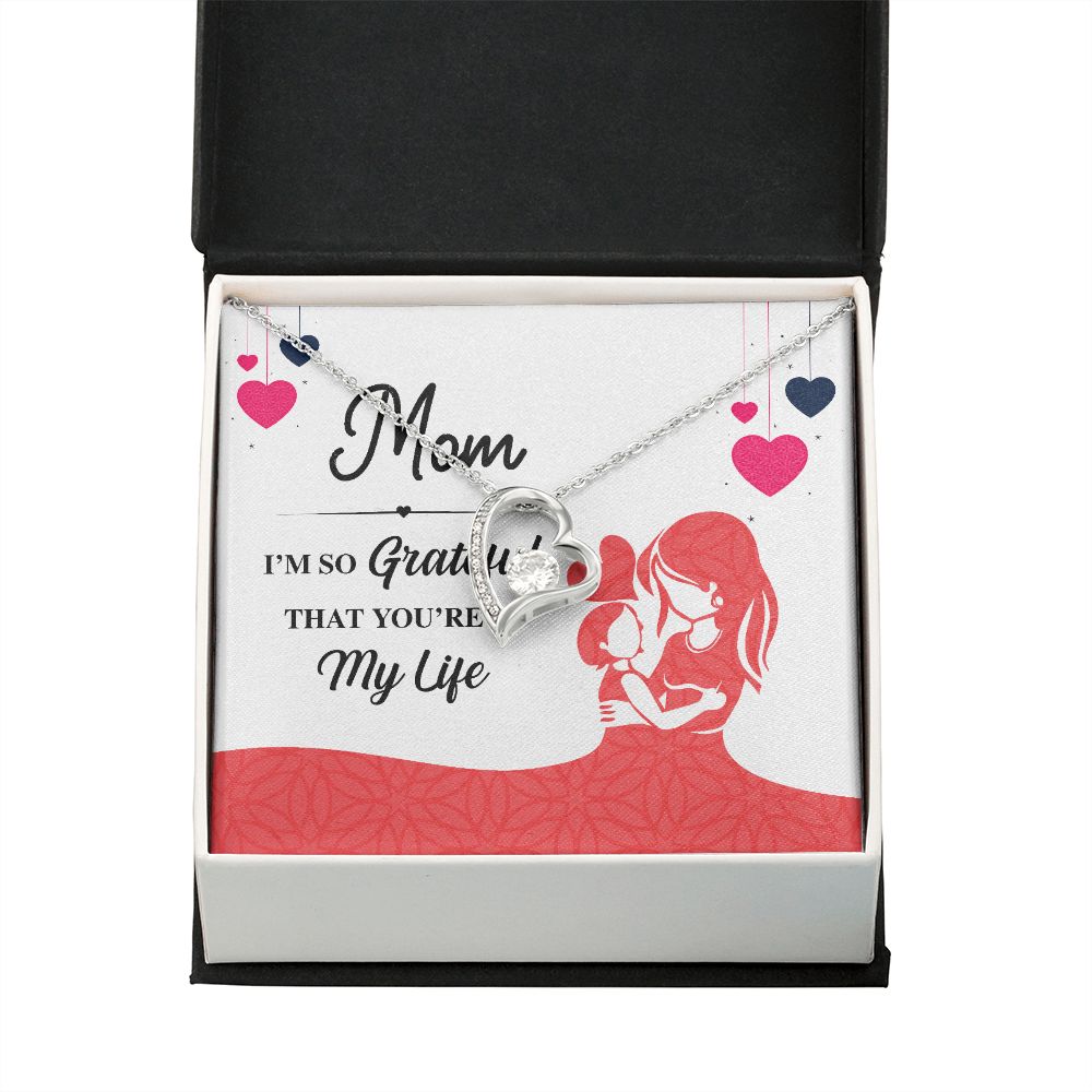 Mom I'm So Grateful Forever Necklace w Message Card-Express Your Love Gifts