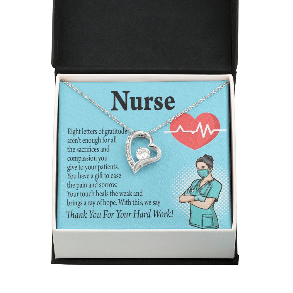 RN Nurse Gift Forever Necklace w Message Card-Express Your Love Gifts
