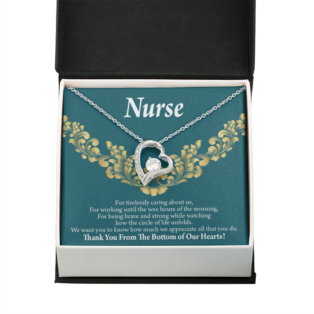Thank You Medical Hero Forever Necklace w Message Card-Express Your Love Gifts