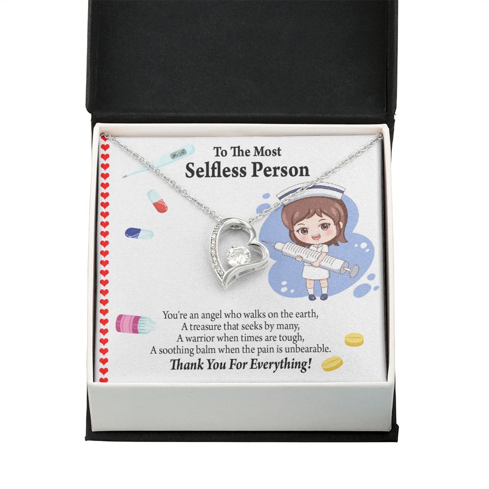 Thanks to Nurse Caregivers Forever Necklace w Message Card-Express Your Love Gifts