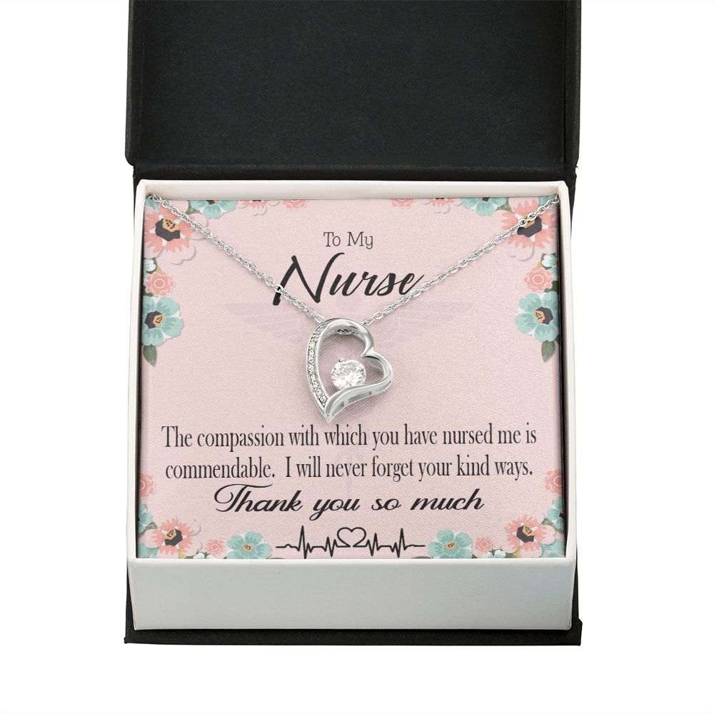 Commendable Nurse Forever Necklace w Message Card-Express Your Love Gifts