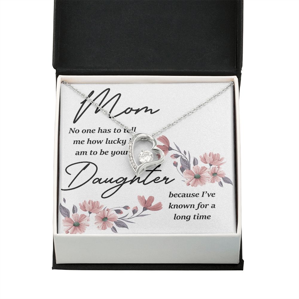 Mom No One Has Tell Me Forever Necklace w Message Card-Express Your Love Gifts