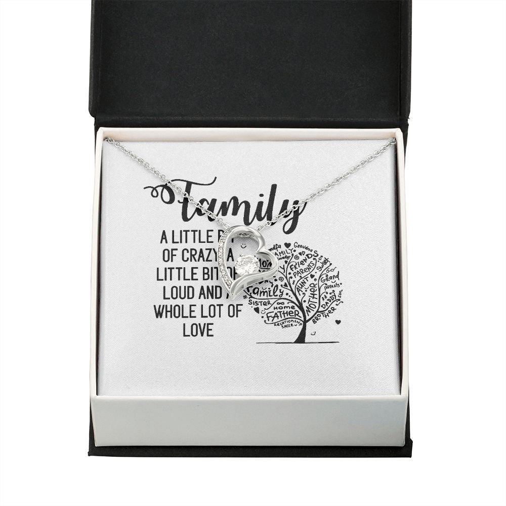 Family Forever Necklace w Message Card-Express Your Love Gifts