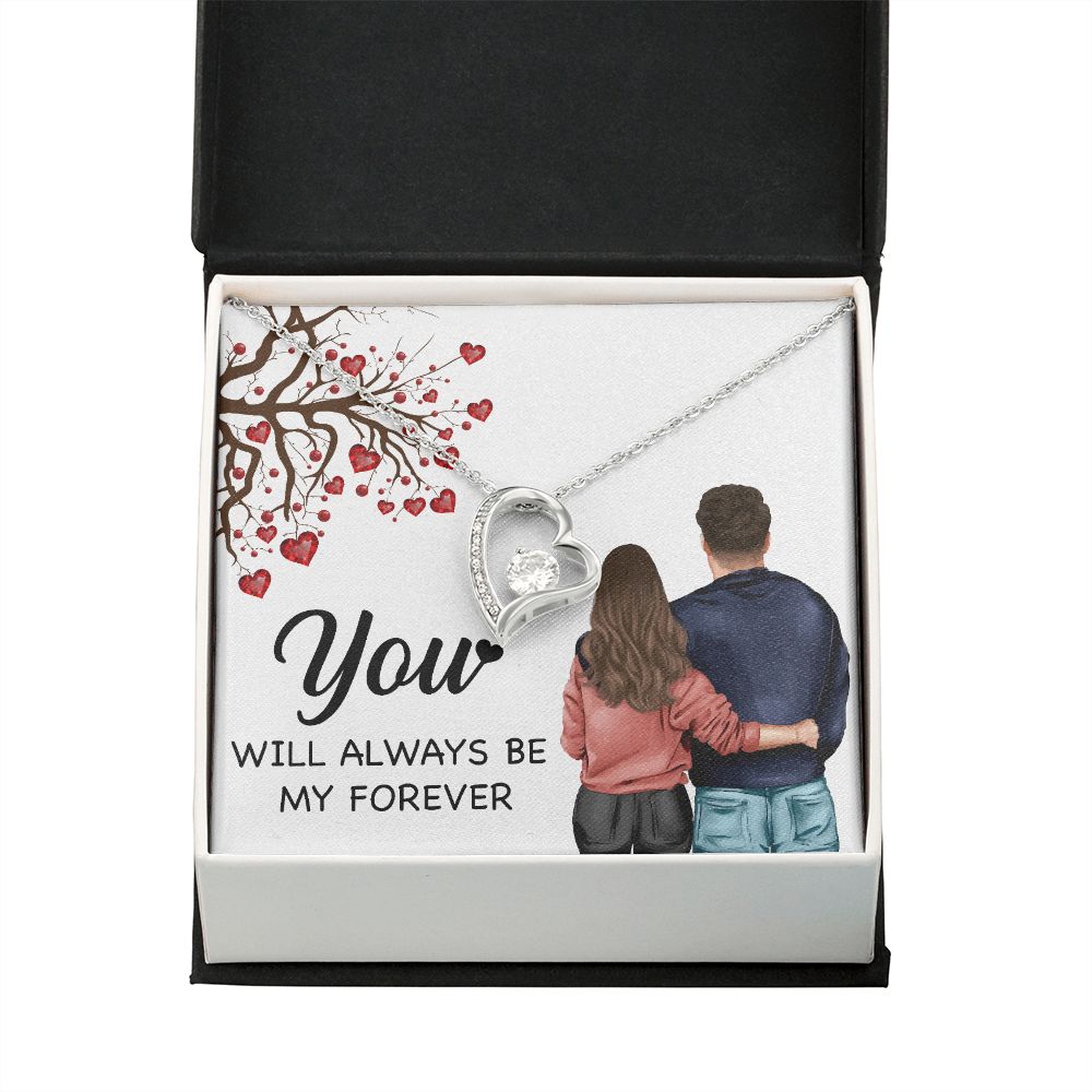 You WIll Always Be My Forever Forever Necklace w Message Card-Express Your Love Gifts