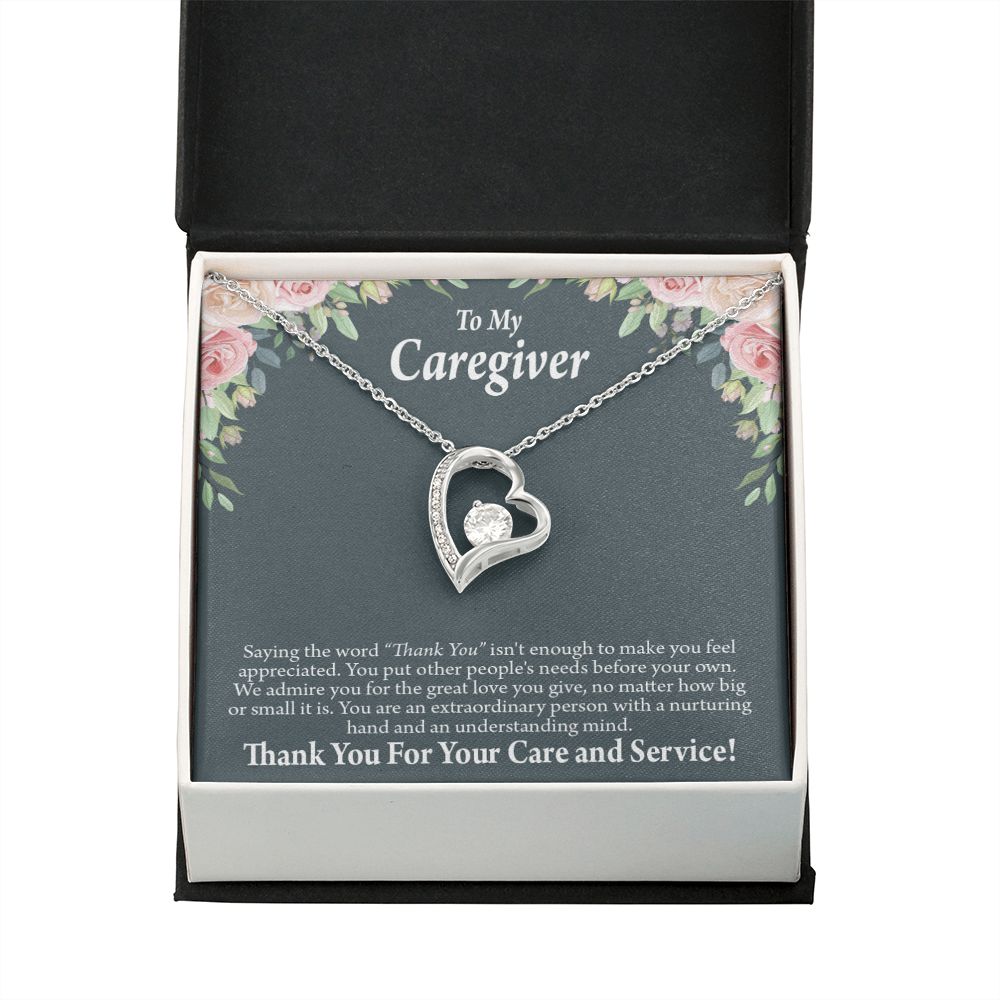Gift Ideas For Caregivers Forever Necklace w Message Card-Express Your Love Gifts