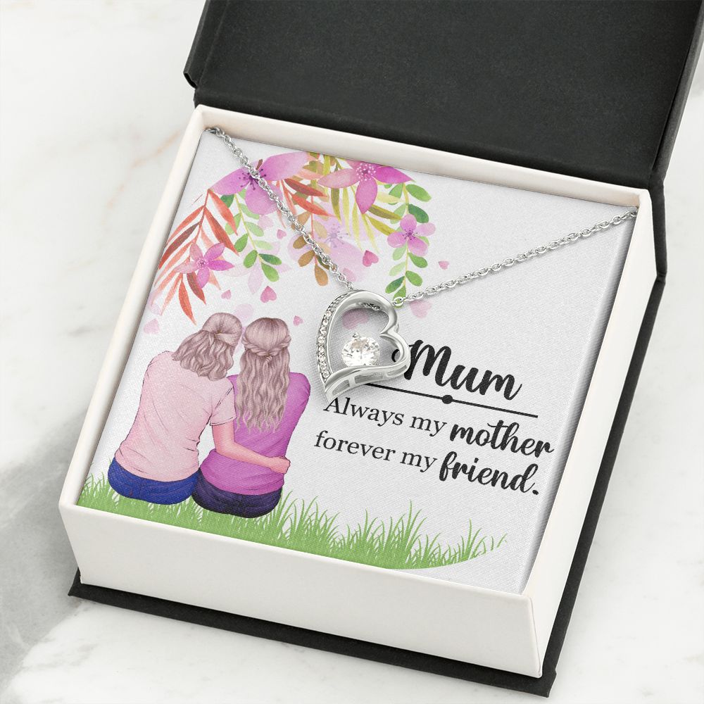 Mum Always my Mother Forever Necklace w Message Card-Express Your Love Gifts