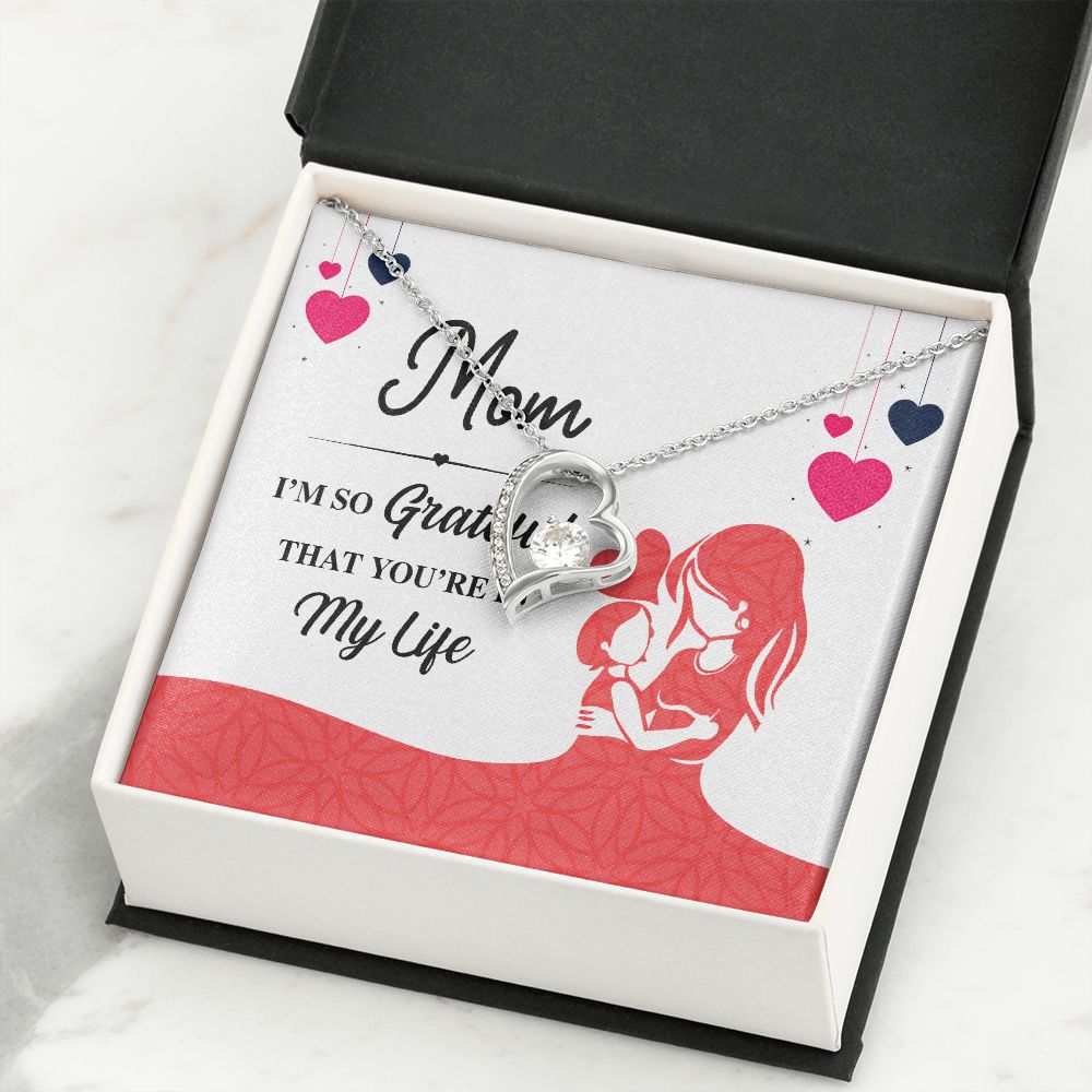 Mom I'm So Grateful Forever Necklace w Message Card-Express Your Love Gifts