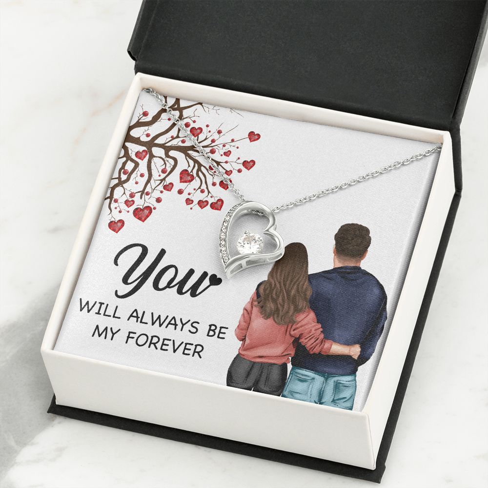 You WIll Always Be My Forever Forever Necklace w Message Card-Express Your Love Gifts