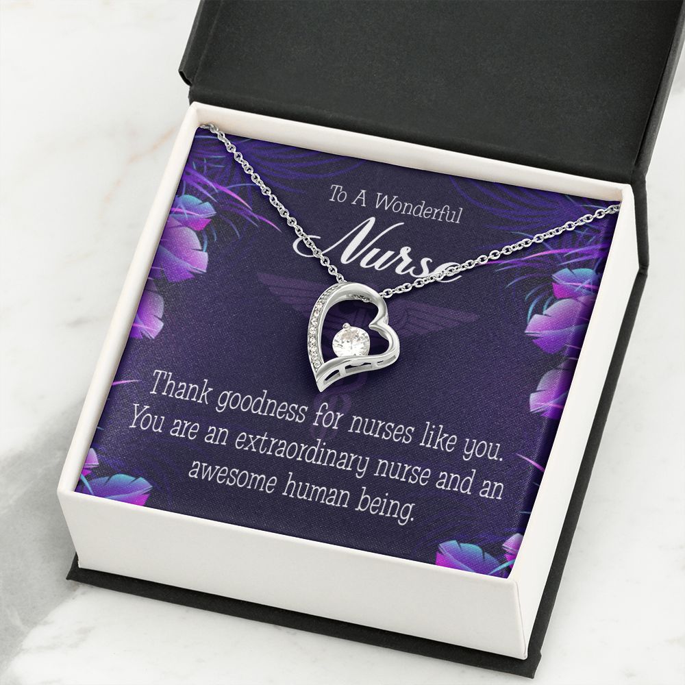 Extraordinary Nurse Forever Necklace w Message Card-Express Your Love Gifts