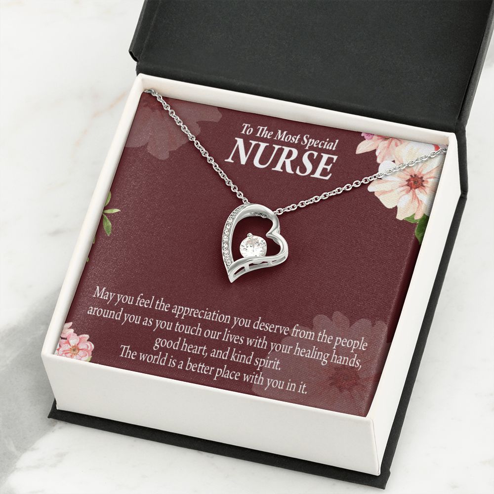 Special Nurse Forever Necklace w Message Card-Express Your Love Gifts