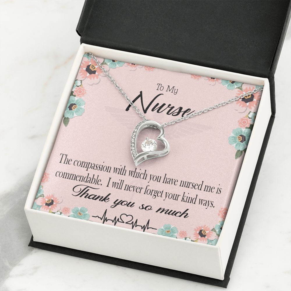 Commendable Nurse Forever Necklace w Message Card-Express Your Love Gifts
