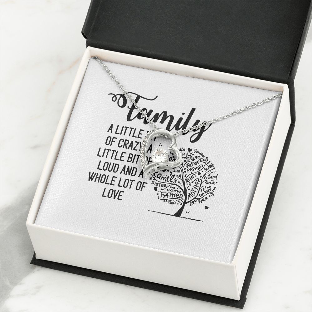 Family Forever Necklace w Message Card-Express Your Love Gifts