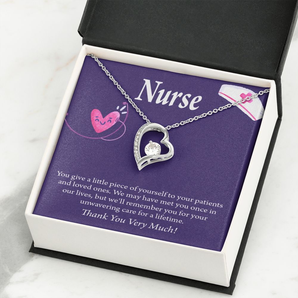 Remarkable Nurse Forever Necklace w Message Card-Express Your Love Gifts