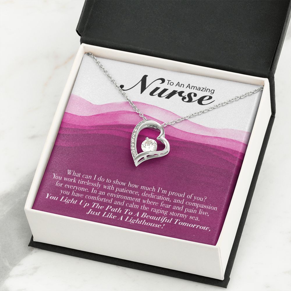 Inspirational Message for Nurse Forever Necklace w Message Card-Express Your Love Gifts