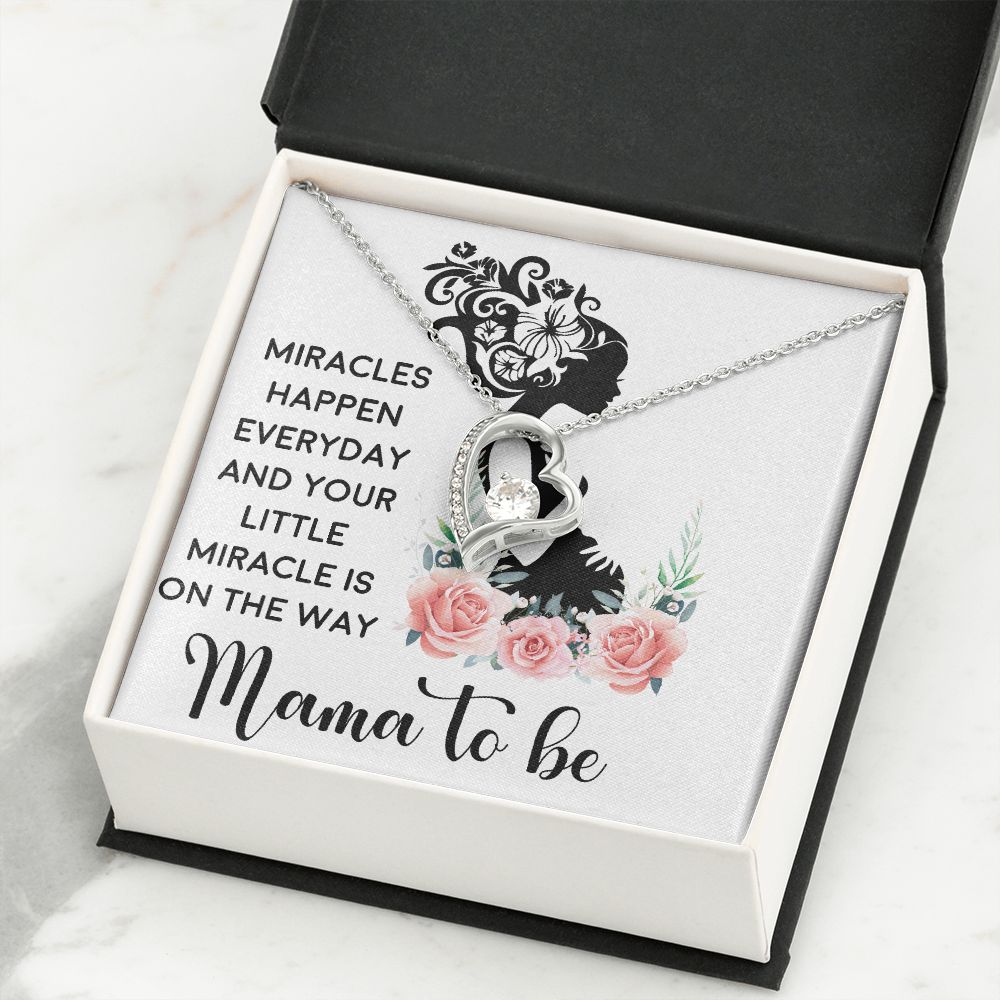 Mama To Be Forever Necklace w Message Card-Express Your Love Gifts