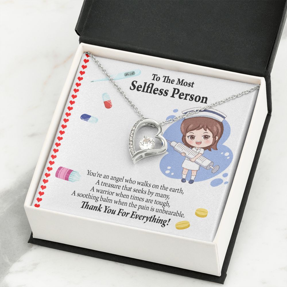 Thanks to Nurse Caregivers Forever Necklace w Message Card-Express Your Love Gifts