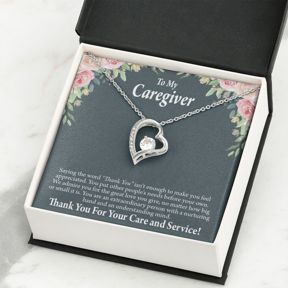 Gift Ideas For Caregivers Forever Necklace w Message Card-Express Your Love Gifts