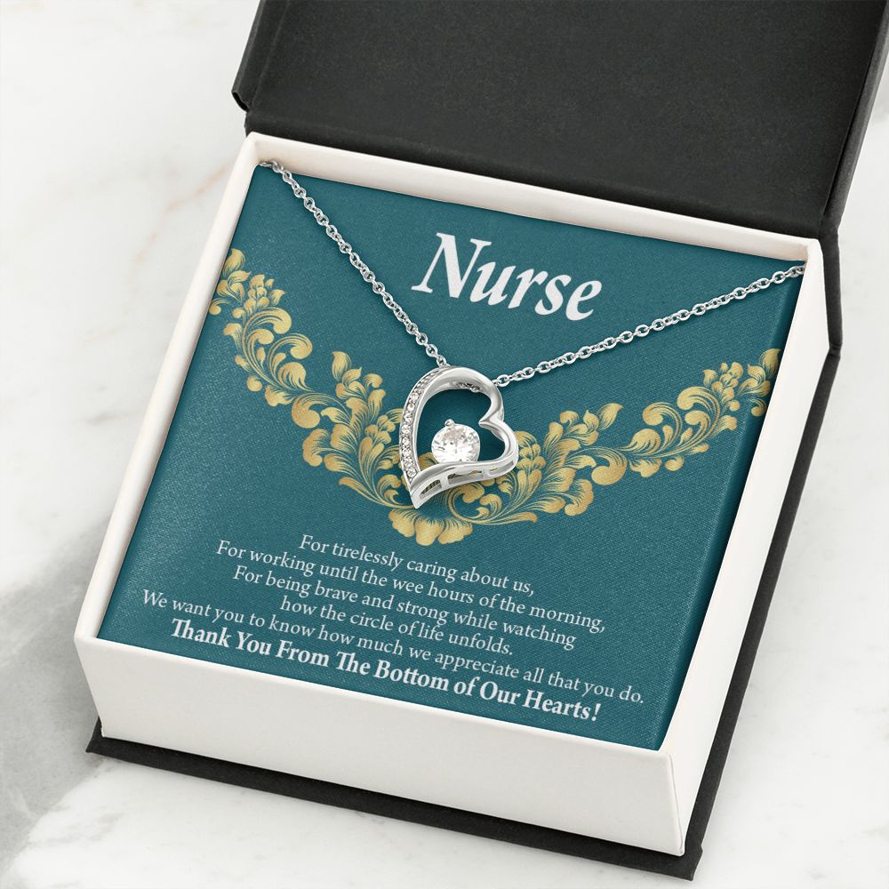 Thank You Medical Hero Forever Necklace w Message Card-Express Your Love Gifts