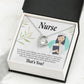 Simple Thank You Nurse Forever Necklace w Message Card-Express Your Love Gifts