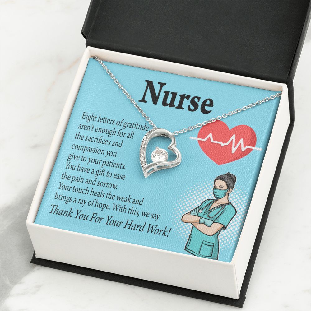 RN Nurse Gift Forever Necklace w Message Card-Express Your Love Gifts