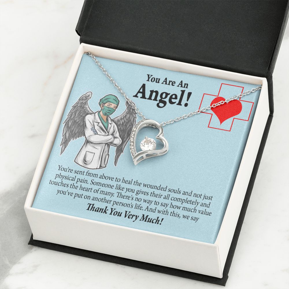 You Are an Angel Nurse Forever Necklace w Message Card-Express Your Love Gifts