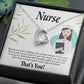 Simple Thank You Nurse Forever Necklace w Message Card-Express Your Love Gifts