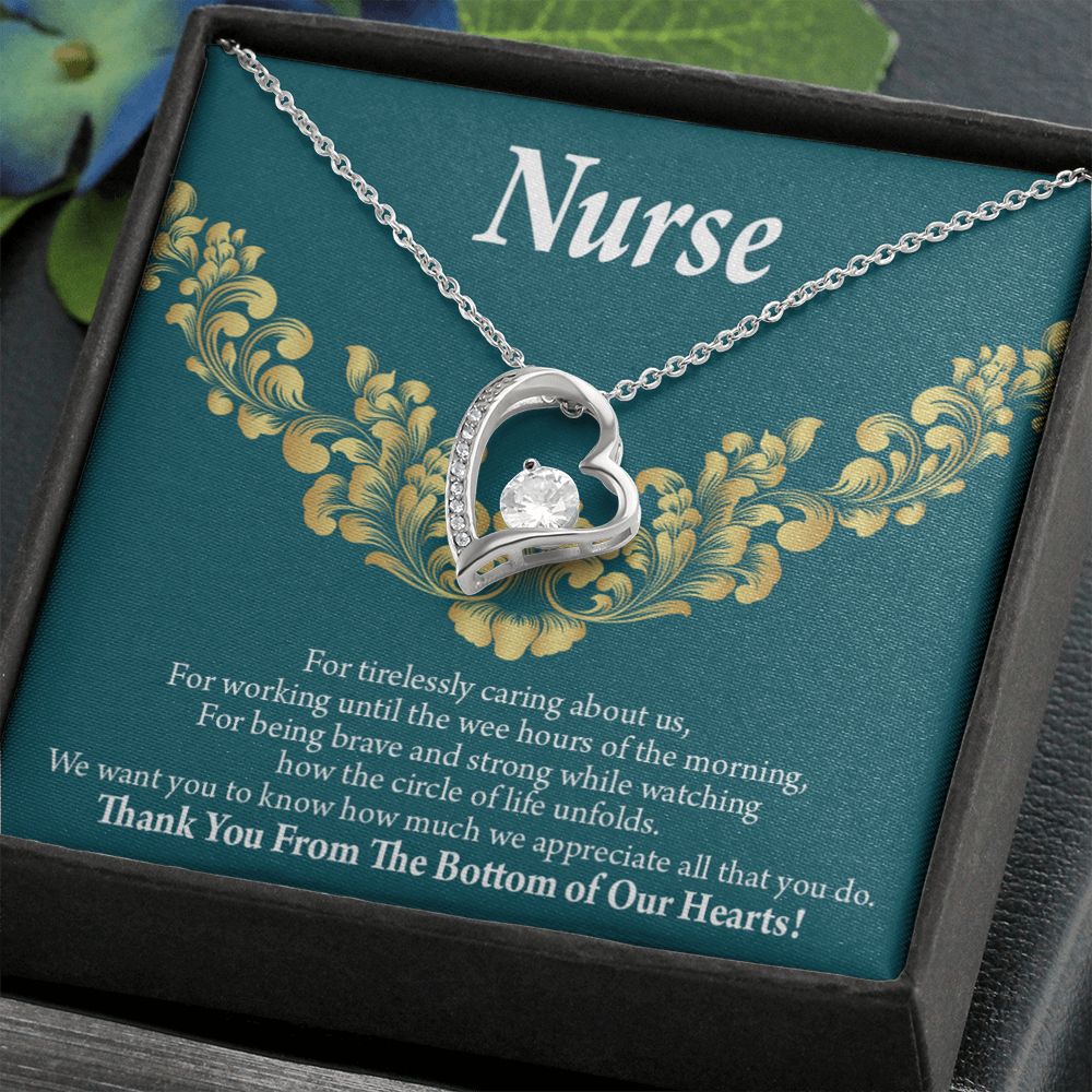 Thank You Medical Hero Forever Necklace w Message Card-Express Your Love Gifts