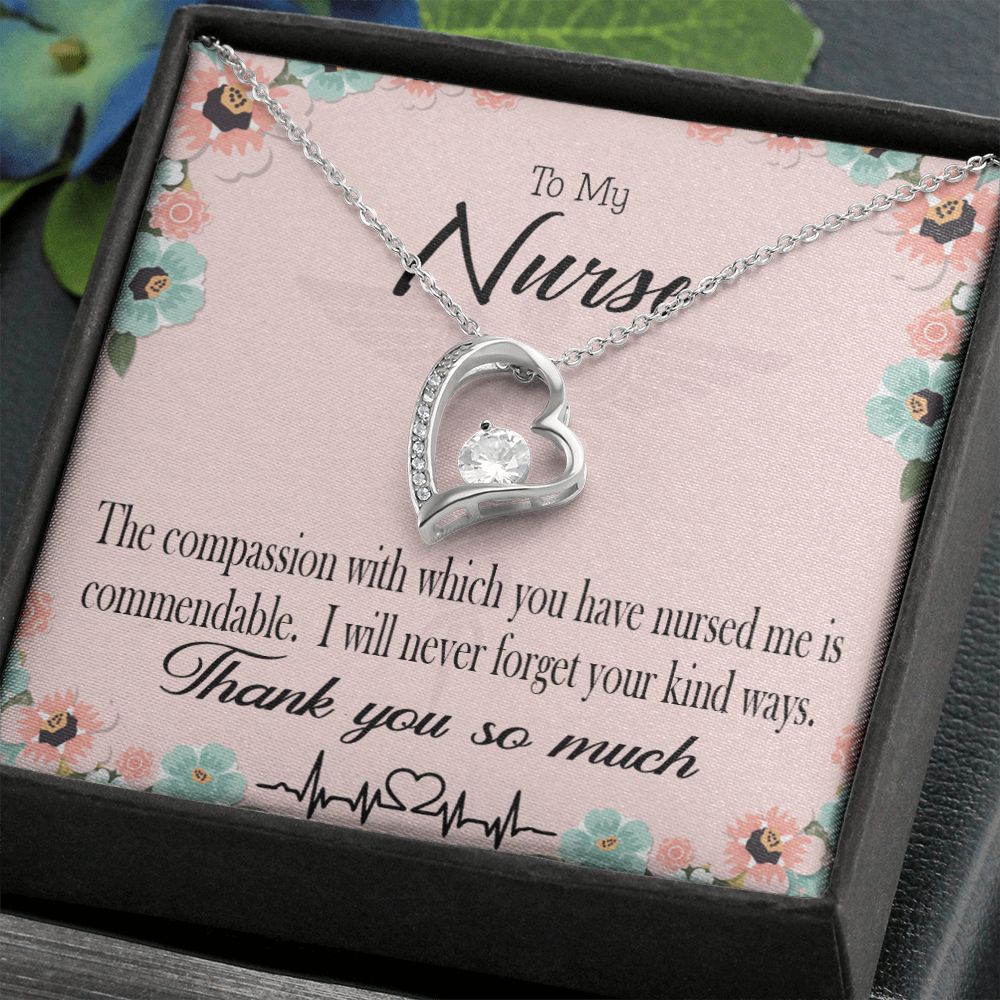 Commendable Nurse Forever Necklace w Message Card-Express Your Love Gifts