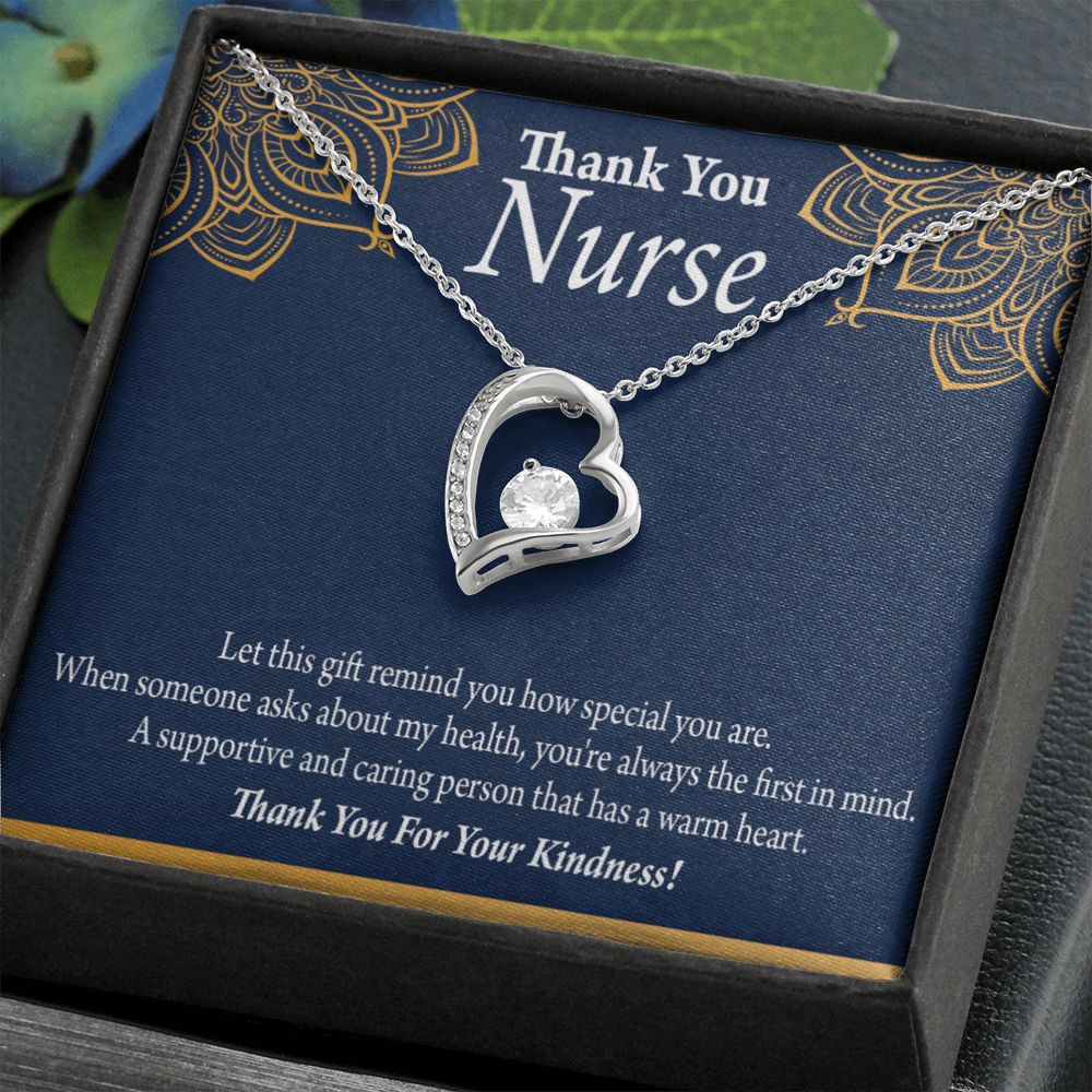 Thank You Nurse Forever Necklace w Message Card-Express Your Love Gifts