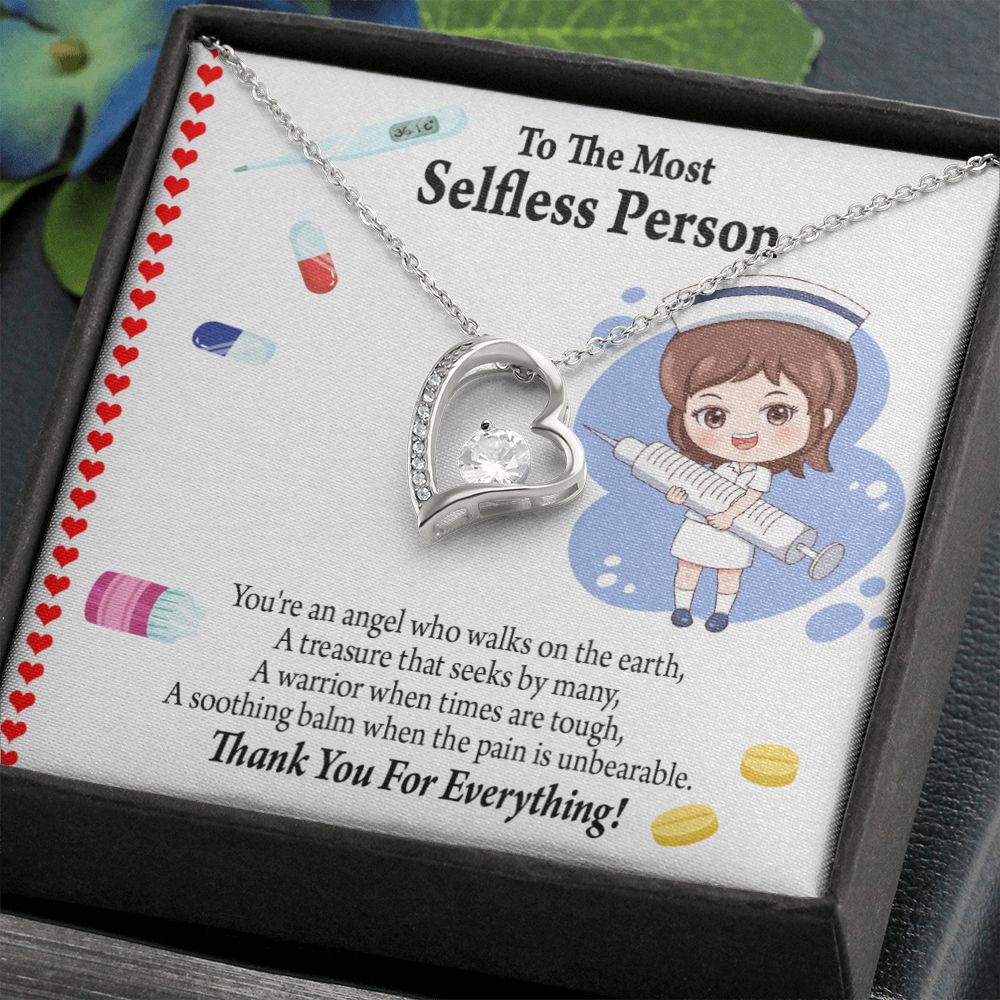 Thanks to Nurse Caregivers Forever Necklace w Message Card-Express Your Love Gifts