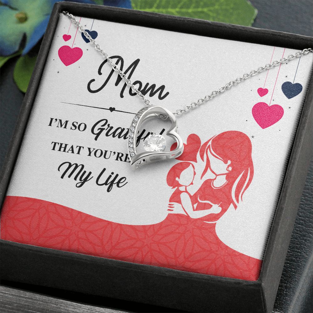 Mom I'm So Grateful Forever Necklace w Message Card-Express Your Love Gifts