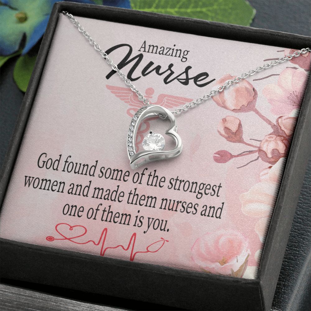 God Made Nurses Forever Necklace w Message Card-Express Your Love Gifts
