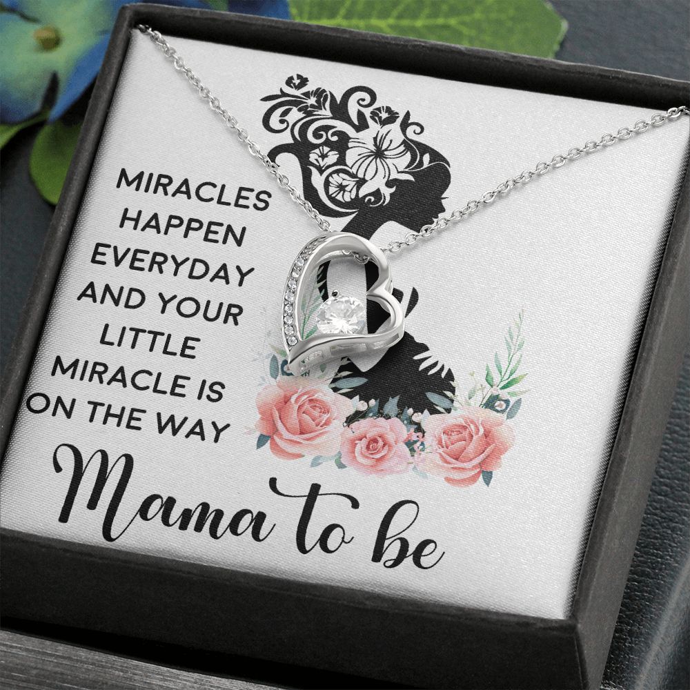 Mama To Be Forever Necklace w Message Card-Express Your Love Gifts