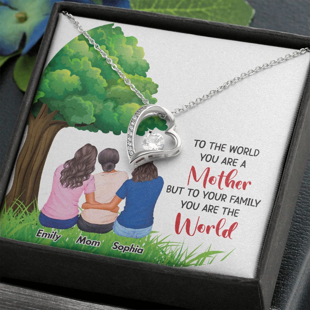 To The World You Are a Mother Forever Necklace w Message Card-Express Your Love Gifts