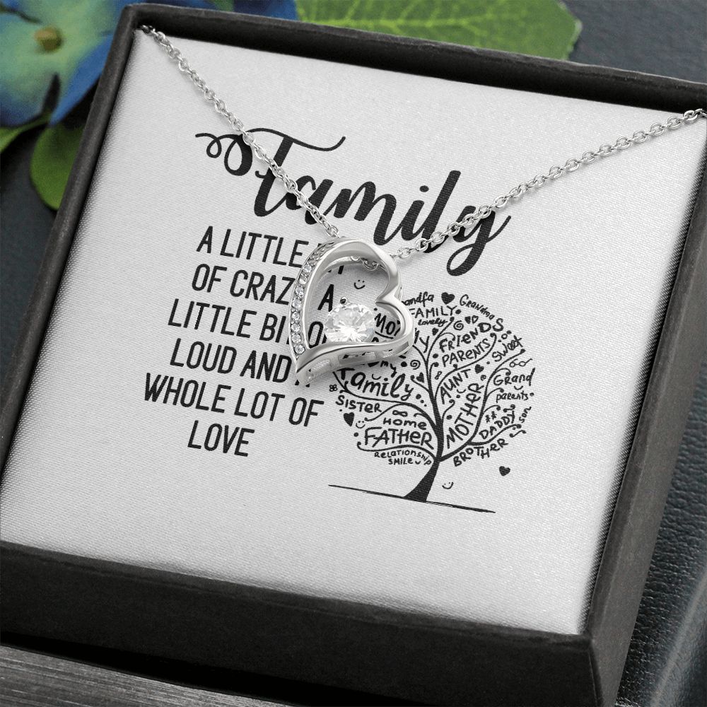 Family Forever Necklace w Message Card-Express Your Love Gifts