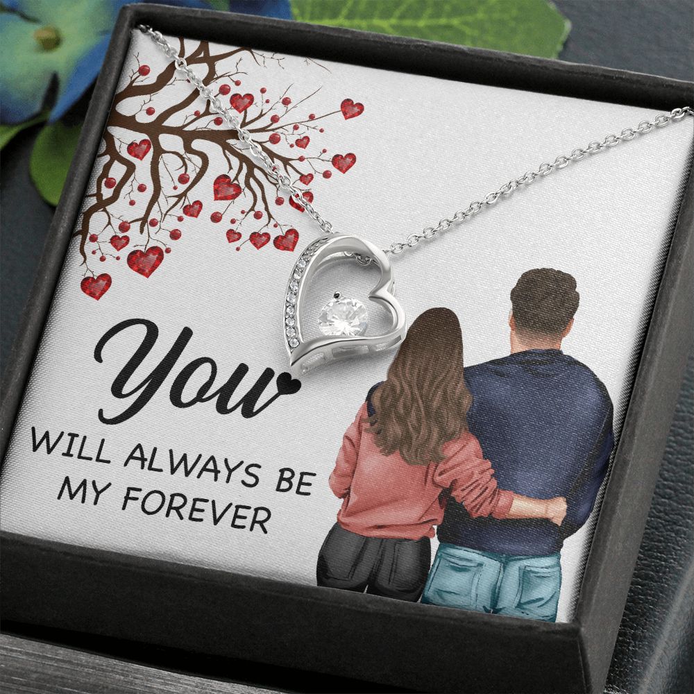 You WIll Always Be My Forever Forever Necklace w Message Card-Express Your Love Gifts
