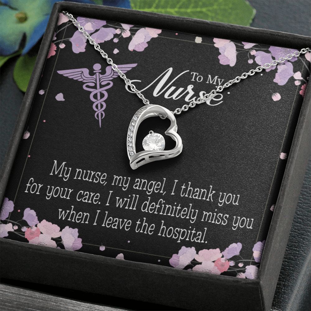 My Nurse, My Angel Forever Necklace w Message Card-Express Your Love Gifts