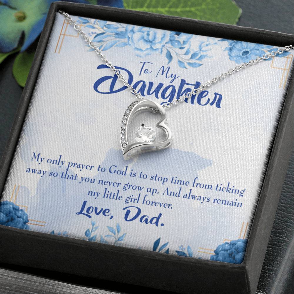 To My Daughter My Only Prayer to God From Dad Forever Necklace w Message Card-Express Your Love Gifts