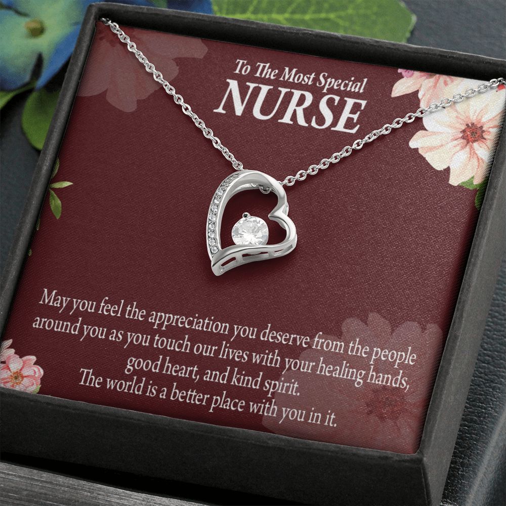 Special Nurse Forever Necklace w Message Card-Express Your Love Gifts