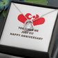 Together We Just Fit Forever Necklace w Message Card-Express Your Love Gifts