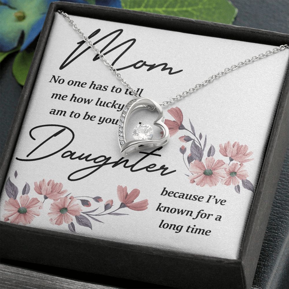 Mom No One Has Tell Me Forever Necklace w Message Card-Express Your Love Gifts